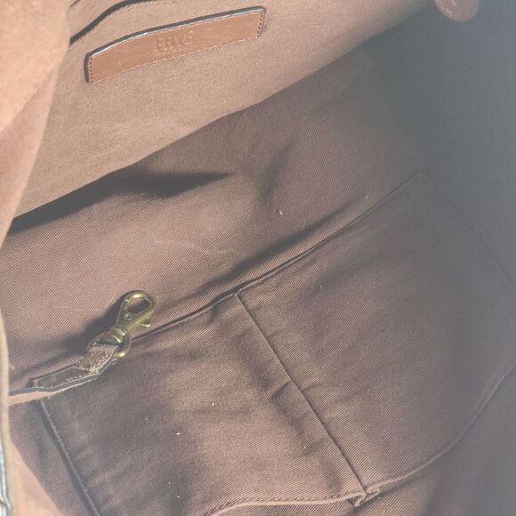 Frye Cognac Brown Leather Xtra Large Ring Tote Bag Purse Handbag - Picture 9 of 16